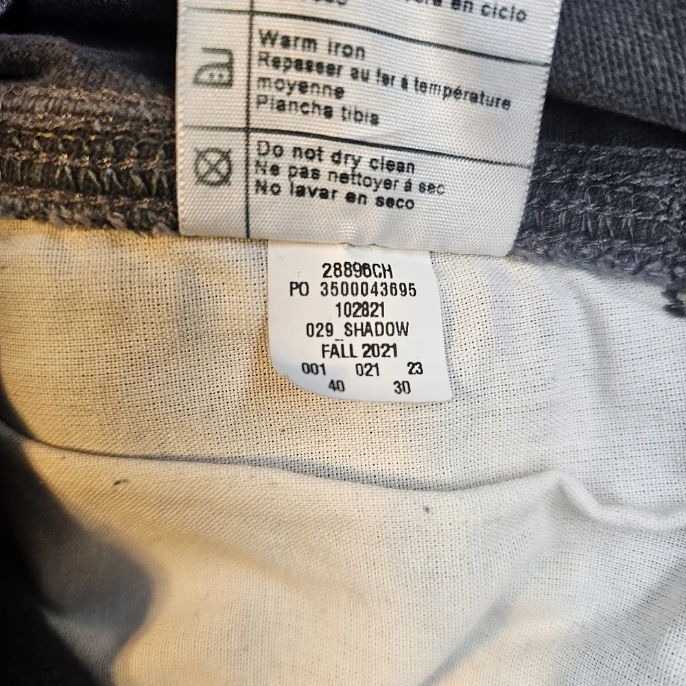 Carhartt Mens 40x30 Gray Straight Fit‎ Work Pants Stretch Canvas Utility
